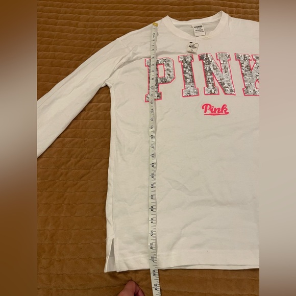 Women’s Victoria’s Secret PINK oversized crew neck long sleeve t-shirt size M - Picture 5 of 7